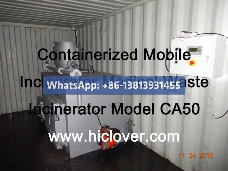 Containerized Mobile Incinerator Medical Waste Incinerator Model CA50